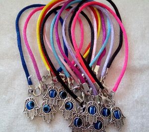 100Pcs Mixed Chinese knot HAMSA HAND "Evil Eye"String Bracelets Lucky Charms Pendant 20cm