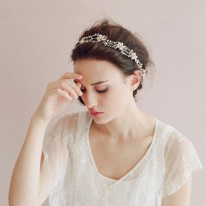 Vintage Kristall Haarband Halo Braut Tiara Zarte Stirn Wrap 1920er Jahre inspirierte Verzierung Haar Hochzeit Handgefertigte Haarkämme Stirnbänder