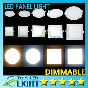 Dimmable Led Panel Light SMD 2835 3W 9W 12W 15W 18W 21W 25W 110-240V Led Ceiling Recessed down lamp SMD2835 downlight + driver 0000