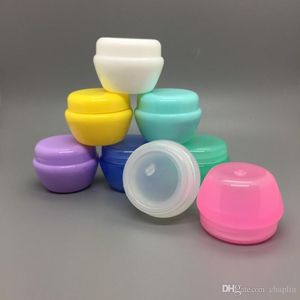 5-Gramm-Kosmetik-Leerflasche mit durchsichtigem Liner, pilzförmige Verpackung, Bonbonfarbene Gesichtscreme-Probendose