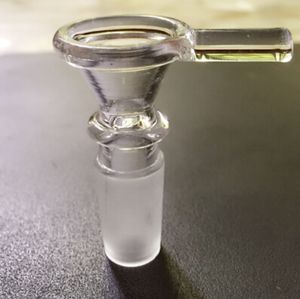 Smoking Hookah Bowl Glass Bowls 14MM 19MM Male Joint Clear Slide Dry Herb for Bongs with Handle