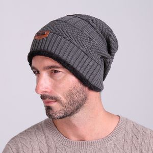 Höst vinter unisex mössor mjuk varm stickad keps trend män kvinnor beanie cbboy kepsar gorro skidkapslar 6 färger gh-122