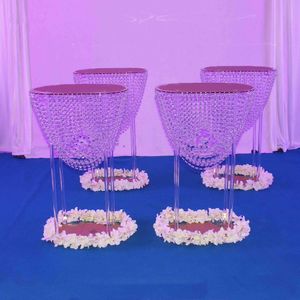 table top decoration big elegant fashion crystal chandelier stands wedding flower centerpiece