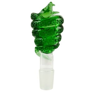 Formax420 18/19mm Snake Design Glass Bowl Herb Holder Mixed Color 5 Free Screens Free Shipping