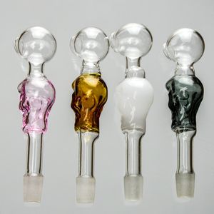 3 Pipes Inch vidro Mini crânio de fumo queimador de óleo Concentrado tubulação de mão 10 milímetros Masculino conjuntas portátil vapor de óleo Dab Rigs Acessórios fumar SW05