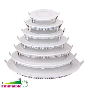 Yuvarlak Led Panel Işık SMD 2835 3W 9 W 12W 15W 18W 21W 110-240V Led Tavan aşağı Gömme lamba downlight