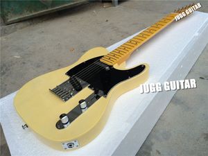 Custom Shop Deluxe Tele TL Cream Vintage White Used Esquire Blonde Electric Guitar String Thru Body Black Pickguard