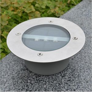 LED utomhus solen begravd lampor jordlampa ny LED trädgård gräsmatta lätt tempererad glas soldriven underjordisk belysning