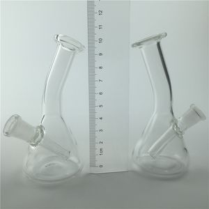 mode mini glas vatten bong klara tjocka lilla oljeplattor med 4,3 tum 10 mm kvinnlig liten återvinningsbonar för rökning