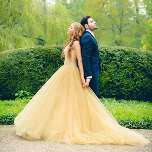 NewVelvet Beautiful Long Yellow Prom Dresses 2016 with Crystal Tulle vestidos de formatura galajurken ballkleider Girls Evening party gowns