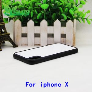 Wholesale blank cover plate resale online - 2D Sublimation Rubber tpu blank cases cover skin For iphone X s s mixed model with plates and glue