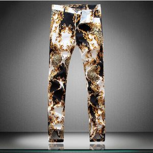 Wholesale-2016 new spring hip-hop style Unique Leopard printed pants men casual slim Daisy printed pants for men,plus large size 29-38