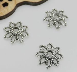 Kostenloser Versand 1000 Stücke Tibet Silber Blume Perlen Kappen Für Schmuck Machen 10x2mm
