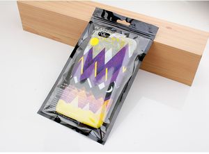 500pcs Wholesale Blank Plastic Zipper OPP Bags Personality Design Premium Zip Lock PVC Gift Bags Wireless Store Phone Cases Bags