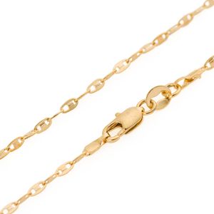 Chinese popular style high-quality gold-plated copper cable chain 18k gold-plated couple necklace filled gold necklace wild Christmas gifts