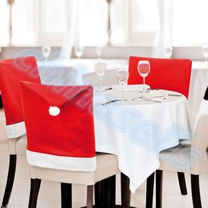 fashion Santa Claus hat chair back cover Christmas Dinner Table Party decoration Christmas gift cm
