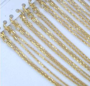 10Pcs lot Gold Plated Necklace Pendants Chains Accessories For DIY Craft Jewelry Fashion Gift 16inch GO1