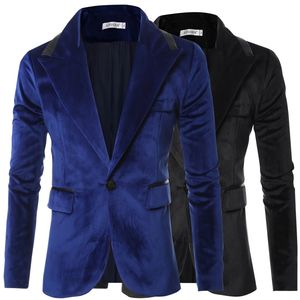 Blazer casual da uomo Blazer di design slim fit in pelle scamosciata di lana invernale Capispalla Chrismas Blazer Cappotti per uomo Blazer Cappotto con bottone singolo J161022