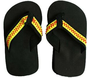 Gula softball Flip Flop Tofflor Sandaler Womens Beach Sports tofflor