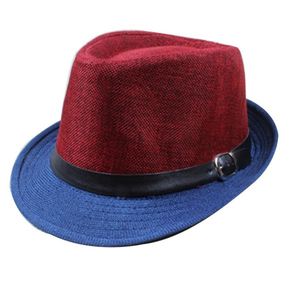 Atacado-2016 Marca Homens De Verão Fedora Cool Chapéus Fashion Wide Brim Chapéus Meninos Gangster Caps