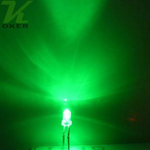 1000pcs 3mm Green Round Water Clear LED Light Lamp Emitting Diode Ultra Bright Bead Plug-in DIY Kit Practice Wide Angle