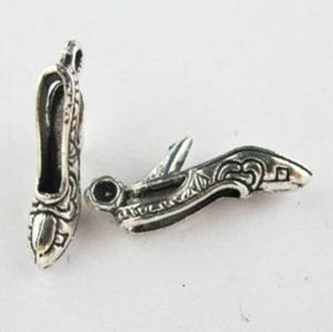200Pcs Tibetan Silver High heeled shoes Charms Pendant For Jewelry Making Bracelet x8mm