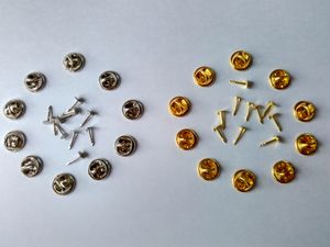 10mm pós pregos fecho ouro prata bronze gravata tacks tacs borboleta borboleta borbulha lapel de volta embreagem para roupas jóias descobertas broches espancadores