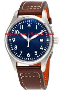 Toppkvalitet Luxury Armbandsur Pilot Midnight Blue Dial Automatic Men's Watch 40mm Mens Watch Klockor