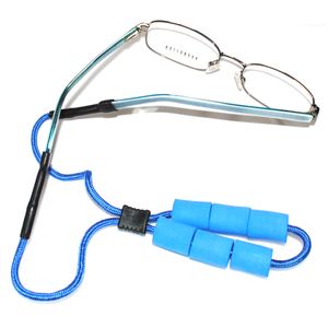 Óculos de natação e pesca ajustável, resistente, cinta esportiva, bóia, cabos flutuantes, retentor com tubo de extremidade de silicone