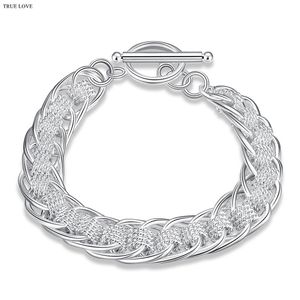 Wholesale circle bracelet price for sale - Group buy High quality sterling silver plated circle TO bracelet fashion unisex jewelry cool street style low price