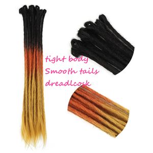 arrival Dreadlocks 2.2usd/pcs 30pcs for one head synthetic crochet braids hair extensions handwork colorful 22inch double lenght