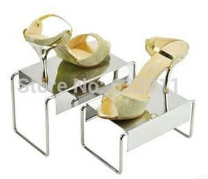 5 Sets Mirror Edelstahlschuhe Halter Stütze Keeper Metallschuhe zeigen Display Rack Ständer