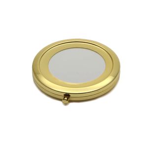 70 mm en blanco del oro espejo compacto del Pock espejo compacto espejo de aumento Gran marco para el bricolaje Decro 18410-2