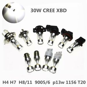 Aydınlatma 6 LED XBD 30 W H4 H7 H11 1156 1157 9005 9006 Beyaz Sis Kuyruk Dönüş Fren Başkanı Araba Işık Lambası Ampul