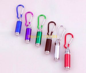 500pcs / lot nyckelring Mini Aluminium Zoom Torch ficklampa Retractable Light Lamp Keychain Camping Klättring Flash Light