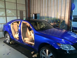 Broca de carro de vinil azul metálico brilhante com bolhas de ar livre de bolha de ar grátis azul escuro de veículo completo FOIL