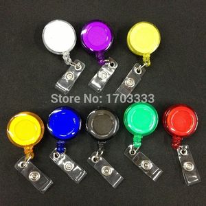 500pcs/lot Retractable Lanyard ID Card Badge Holder Reels with Clip Keep ID, Key and Cell phone Safe #GF79