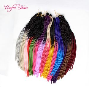 Crochet Extensões de Cabelo Loiras Ombre Cor Faux Locs Trança Macio em Bundles Dreadlocks Trança Sintética Crochet Tranças Cabelo Marley