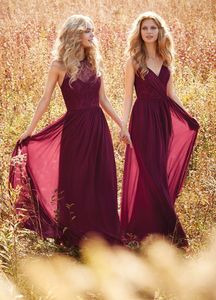 Uzun Bordo Gelinlik Modelleri Halter V Boyun Gelinlik Modelleri Uzun Parti Abiye boho gelinlik Ülke Batı Düğün Onur Hizmetçi Elbise