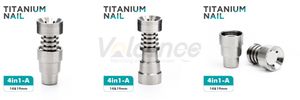 Universal Domeless Titanium Smoking Nail 10mm 14mm 19mm Female Male Joint 4 IN 1 6 IN1 Spiral