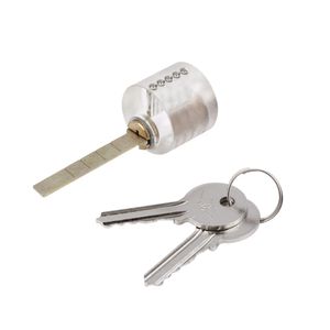 Grimaldelli professionali Lucchetti per esercitazione visibili T-Lock Strumento per grimaldello Lock Training Trainer Pick per fabbro con due chiavi