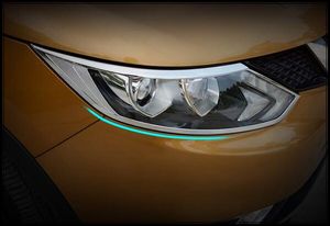 Hohe qualität ABS chome 2 stücke frontlampe abdeckung, scheinwerferabdeckung, dekoration trim für Nissan Qashqai 2016