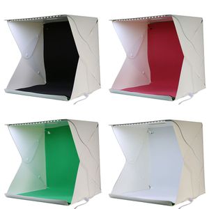 Freeshipping NEW mini L LED Light Folding Studio Diffuse Soft Box Photo Studio Accessories with Black White red green Background