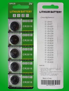 200 carte per lotto Pile a bottone con batteria al litio CR2016 da 3 V 100% fresche