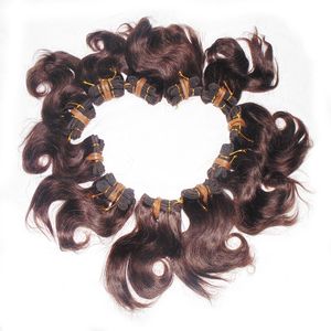 20 sztuk / partia 7a Tanie Hurtownie Human Hair Brazylijski Ciało Wave Uwagi Krótka Długość 8 cal Natural Colors Szybka Wysyłka