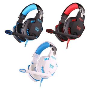 Varje G2100 vibrationsfunktion Professionell spelhörlurar med MIC Stereo Bass LED-lampa för PC Gamer Games Headset