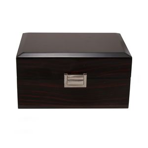 Högkvalitativt varumärke Träklocka Black Watchs Boxes Gift Box Crown Logo trälåda med broschyrkort Glitter LSL0130255K