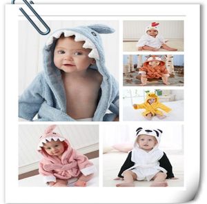Cartoon animal baby warm Pajamas infant Christmas cloak soft child bathrobe cute Baby rompers kids bath robe Photo props