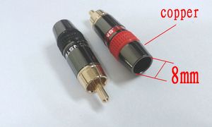 Conector de solda masculino do cabo do plugue do cobre de 40pcs RCA