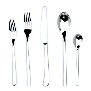 JK Home 30Pcs/set Stainless Steel Cutlery Set Flatware Set Tableware Fork Knife Spoon Dessert Fork Dinnerware Set Service for 6